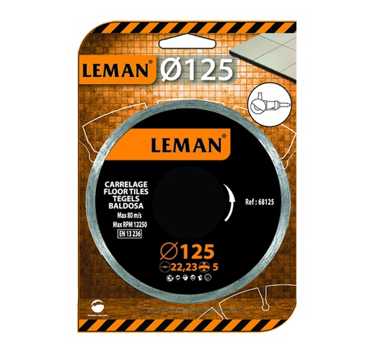 Disque à tronçonner diamanté LEMAN F68125; 125x22,23x2 mm
