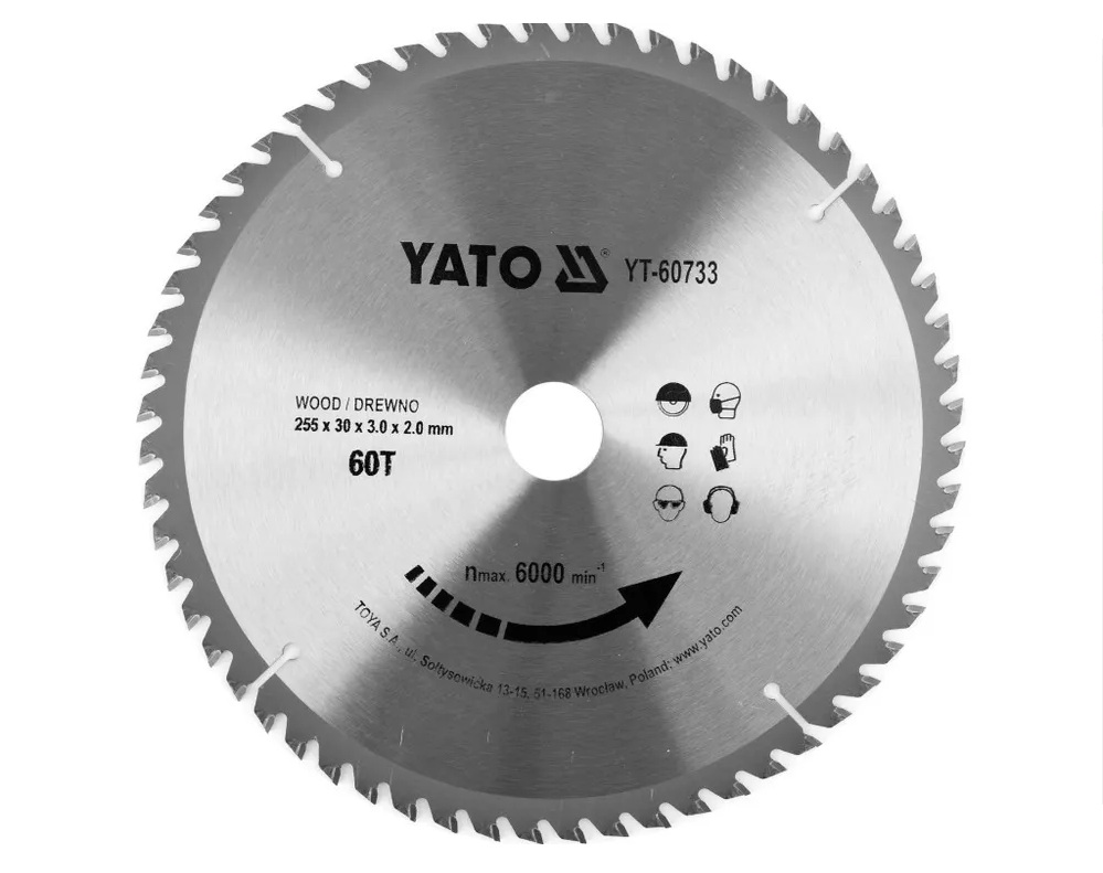 Lame de scie Yato YT-60733; 255x30x2,0 mm