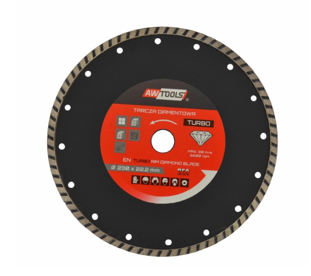 Disque à tronçonner diamanté AWTools AW45504; 230x22,2x2 mm