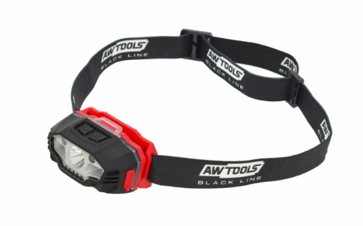 Lampe frontale AWTools AW17617BL; 3,7 V; LED; 1x0,65 Ah accu.