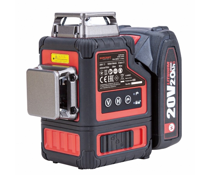 Niveau laser Worcraft CLLS20LiMX; 20 V; 1x2,0 Ah accu.