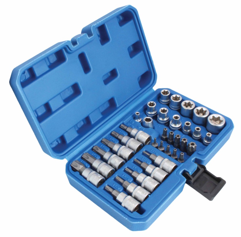 Socket et jeu de bits SATRA S-34TES; 3/8''; 34 unités