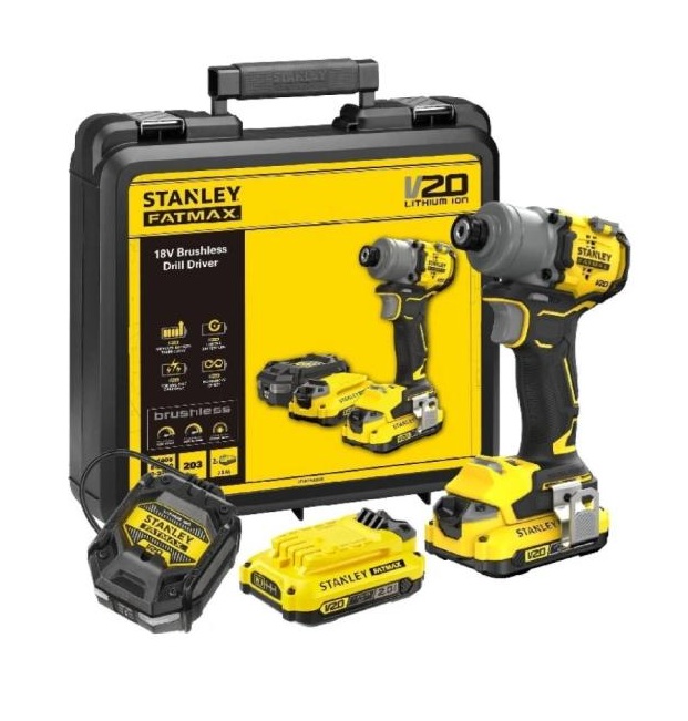 Clé à chocs Stanley SFMCF830D2K-QW; 18 V; 2x2,0 Ah accu.