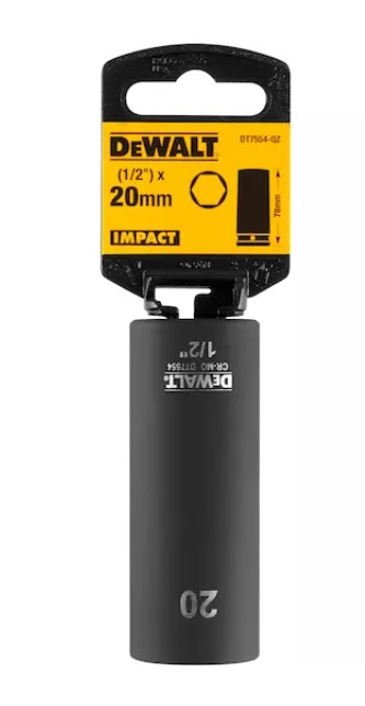 Prise d'impact DeWalt DT7554-QZ; 1/2''; 20 mm