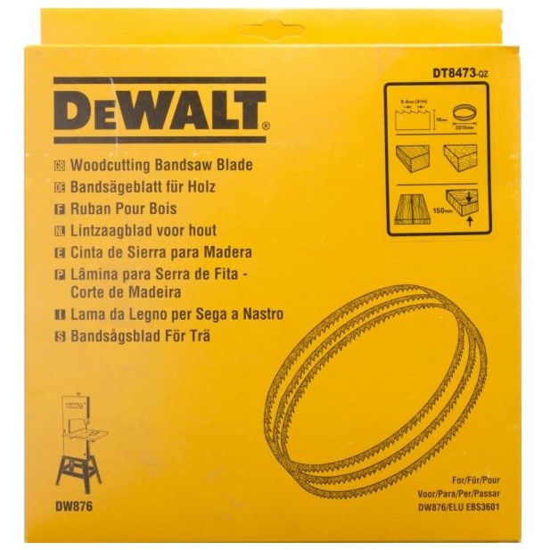 Lame de scie à ruban DeWalt DT8473-QZ; 2215x16x0,6 mm; 4 TPI; 3 unités