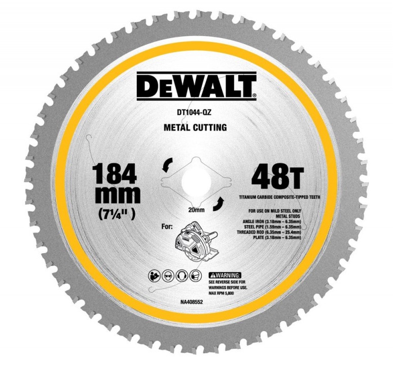 Lame de scie DeWalt DT1044-QZ; 184x20x1,6 mm