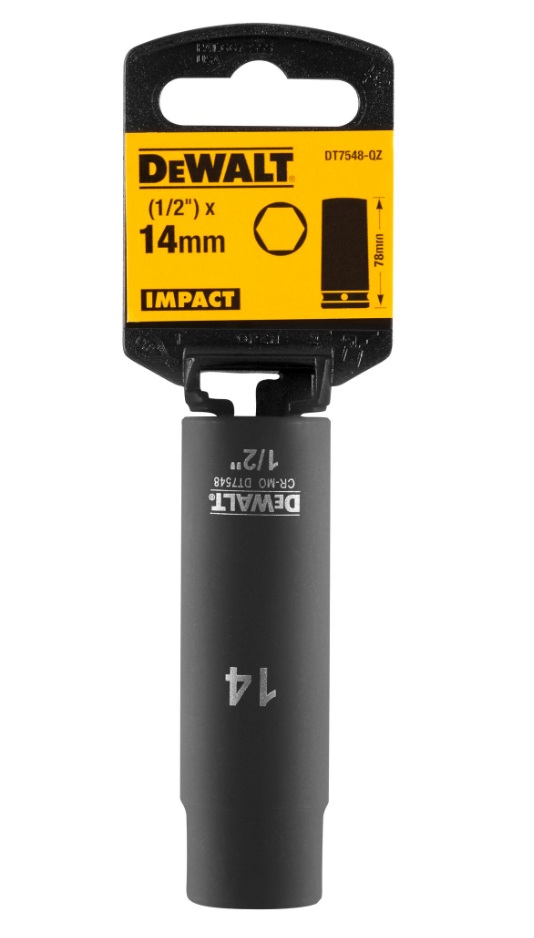 Prise d'impact DeWalt DT7548-QZ; 1/2''; 78 mm; 14 mm