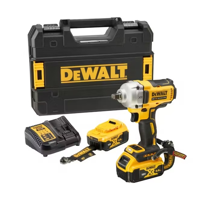 Clé à chocs DeWalt DCF891P2LRT-QW; 18 V; 1/2''; 2x5,0 Ah accu.