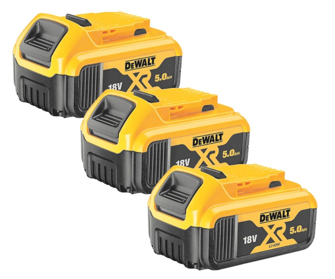 Batterie DeWalt DCB184P3-XJ; 18 V; 5,0 Ah; Li-ion; 3 unités