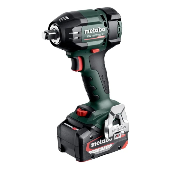 Clé à chocs Metabo SSW 18 LTX 550 BL; 18 V; 2x5,2 Ah accu.