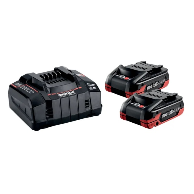 Ensemble d'accessoires Metabo Basic set 2; 18 V; 2x4,0 Ah accu.
