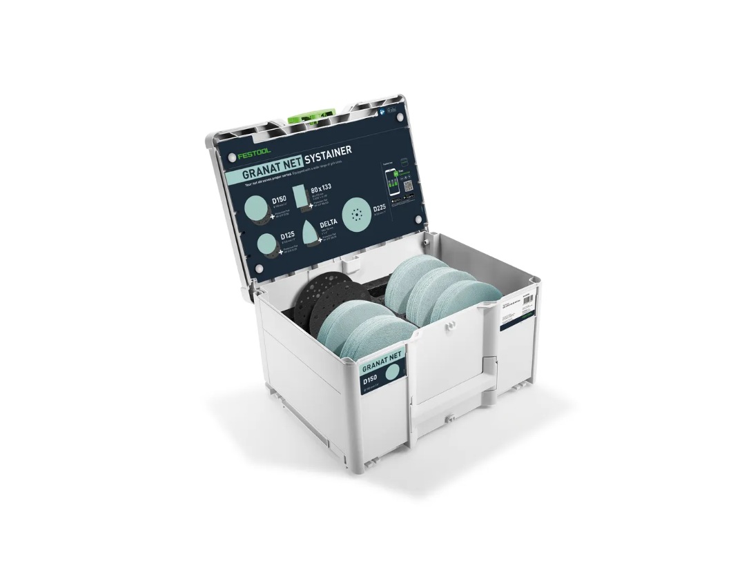 Maille de ponçage Festool GR NET; 150 mm; P60/80/120/180/240; 100 unités