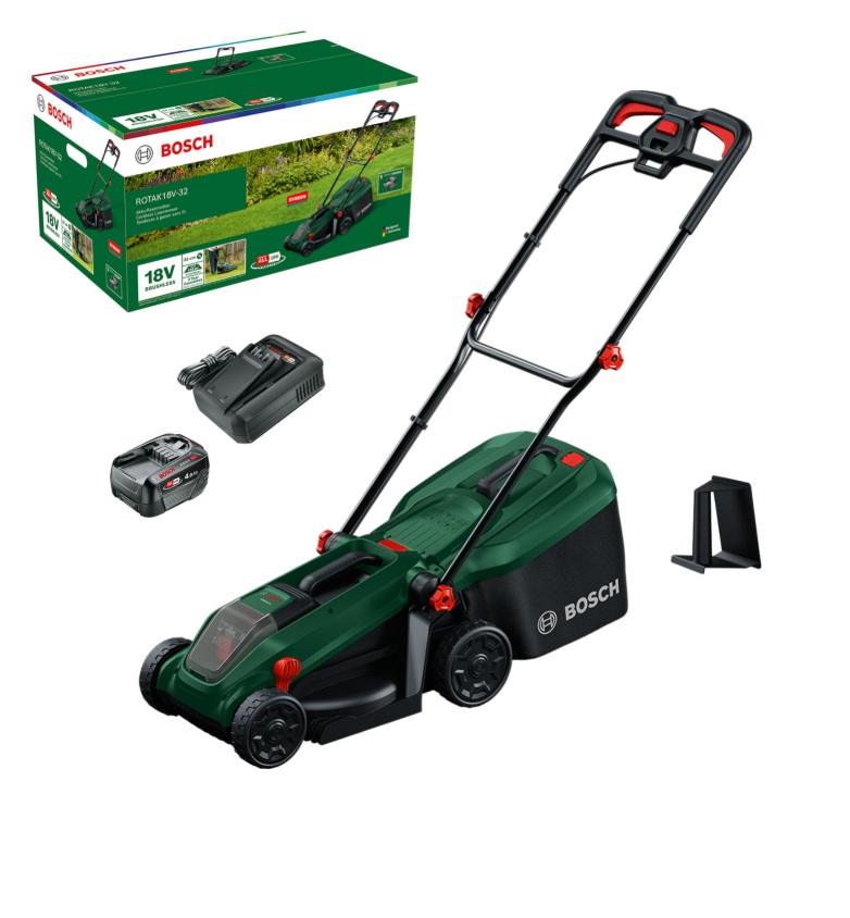 Faucheuse sans fil Bosch ROTAK18V-32; 18 V; 1x4,0 Ah accu.