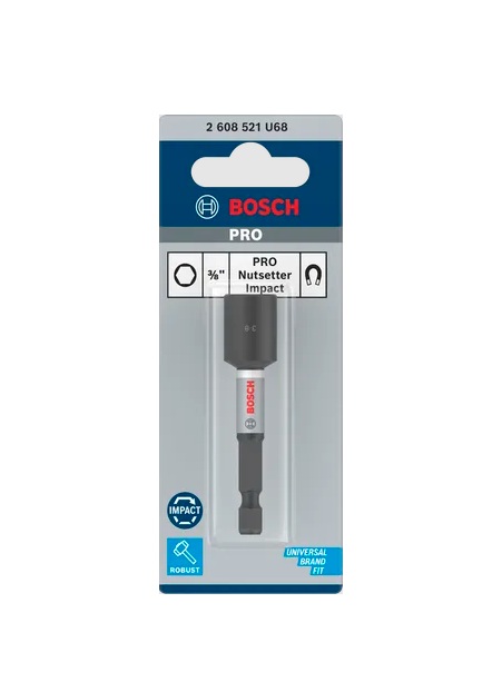 Prise d'impact Bosch 2608521U68; 1/4''; 68 mm; 3/8''
