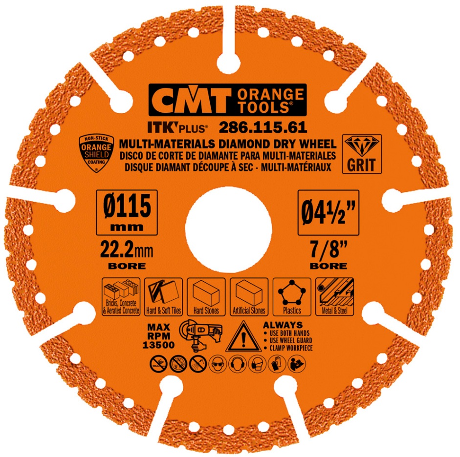 Disque à tronçonner diamanté Cmt 286.125.61; 125x22,23 mm