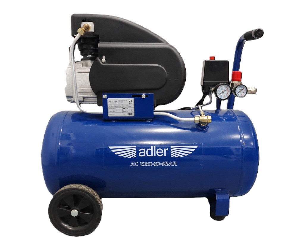 Compresseur d'air lubrifié à l'huile Adler AD2050-50-8bar + Accessoires