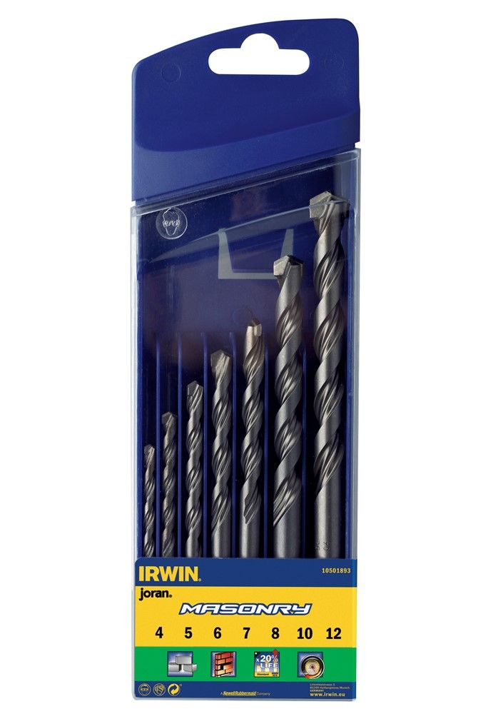 Ensemble de forets pour béton Irwin Masonry; 4-12 mm; 7 unités