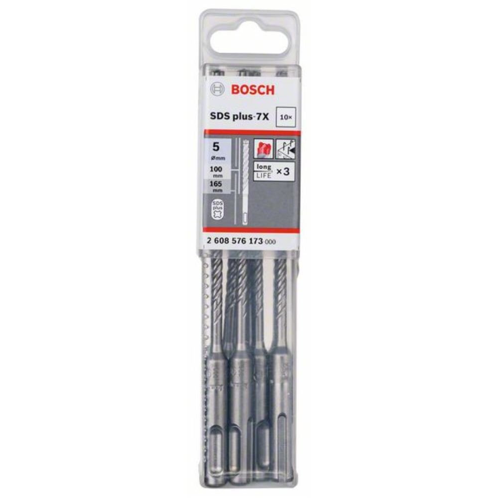 Foret à béton Bosch SDS-plus 7X; 5x100x165 mm; 10 unités