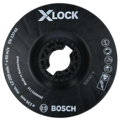 Tampon d'interface de protection Bosch X-LOCK, 125 mm moyennement dur