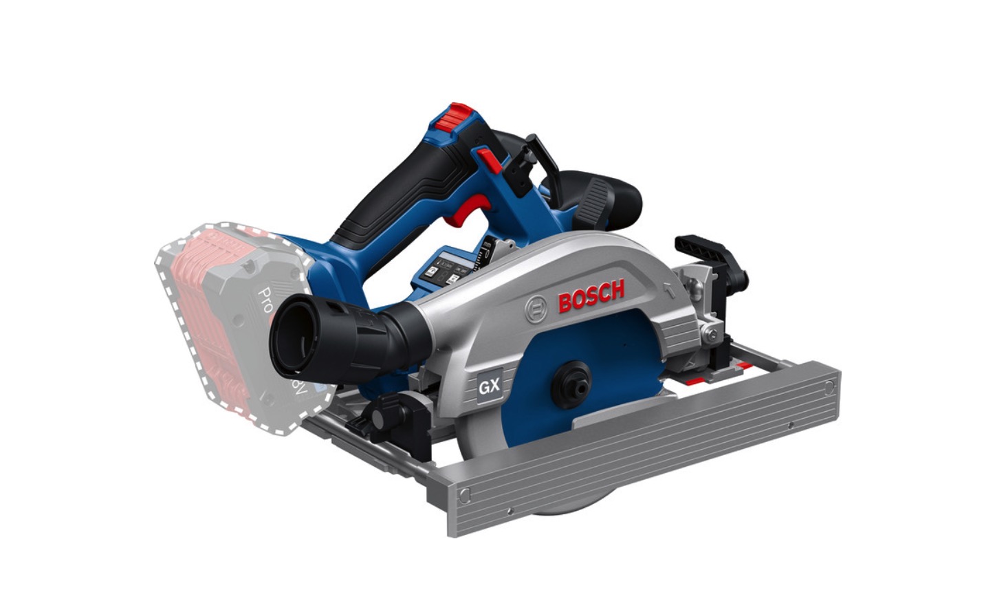 Scie circulaire sans fil Bosch GKS 18V-57-2 GX; 18 V (be akumuliatoriaus ir pakrovėjo) + L-BOXX 238
