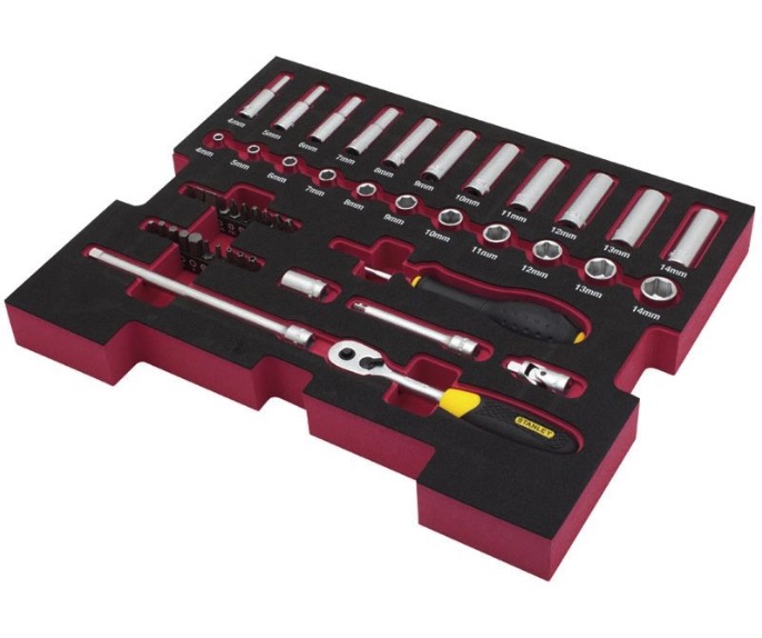 Ensemble d'outils Stanley FMHT0-74295; 1/4''; 48 unités