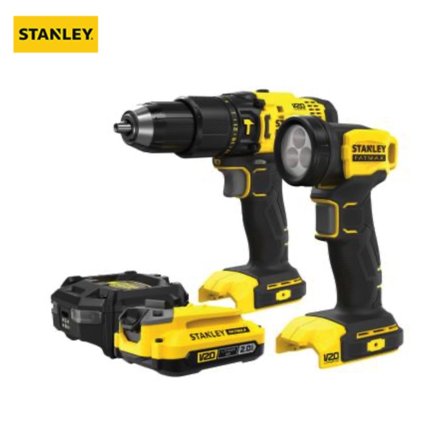 Ensemble d'outils Stanley SFMCK210D1-QW (SFMCD711+SFMCL020); 18 V; 1x2,0 Ah accu.