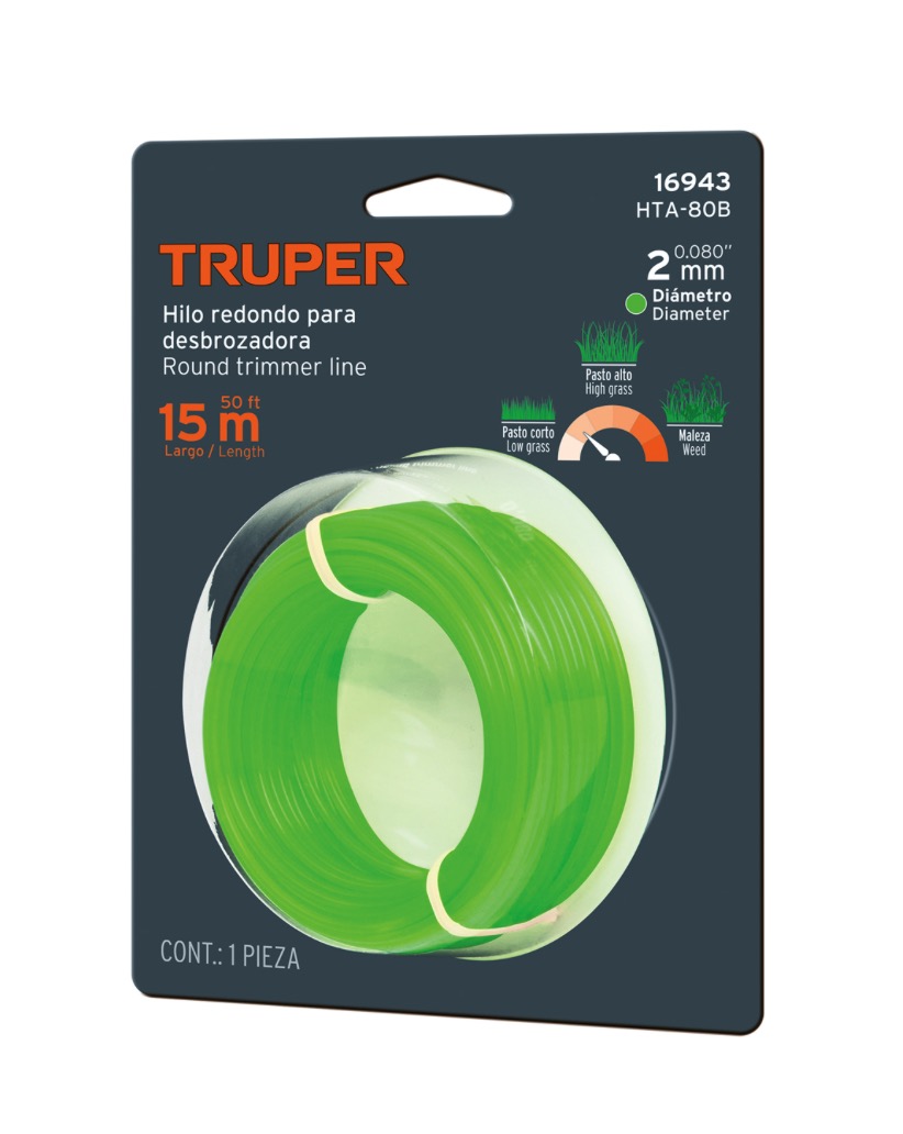 Fil de coupe Truper HTA-80B; 2,0 mm x 15 m