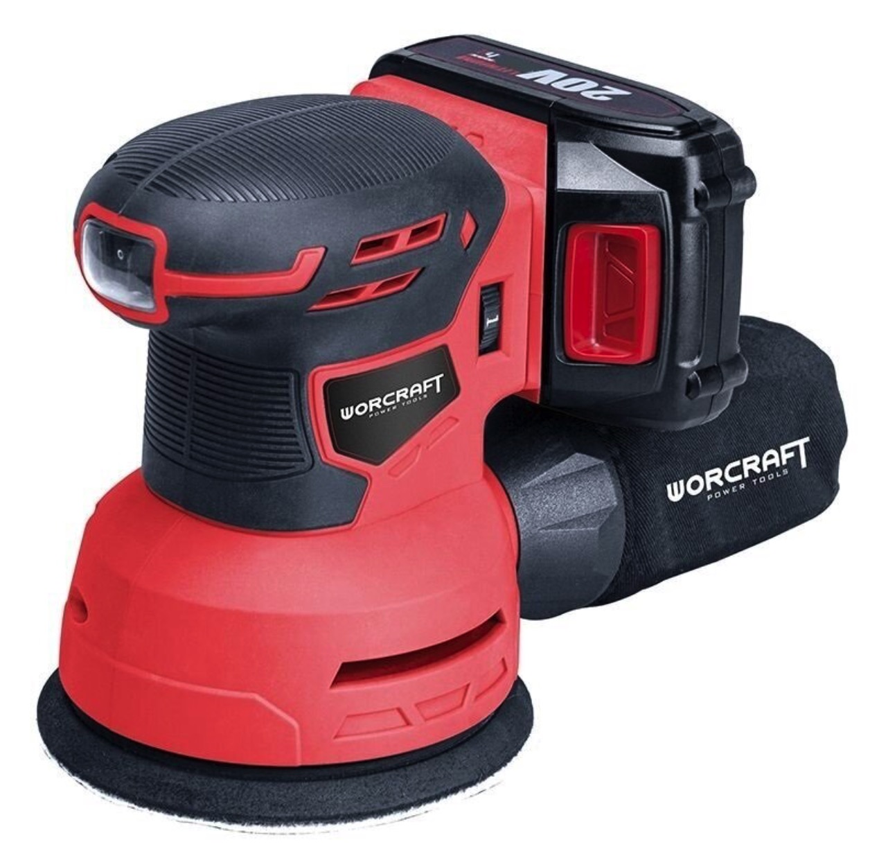 Ponceuse orbitale Worcraft CRS-S20Li; 20 V; 1x4,0 Ah accu.