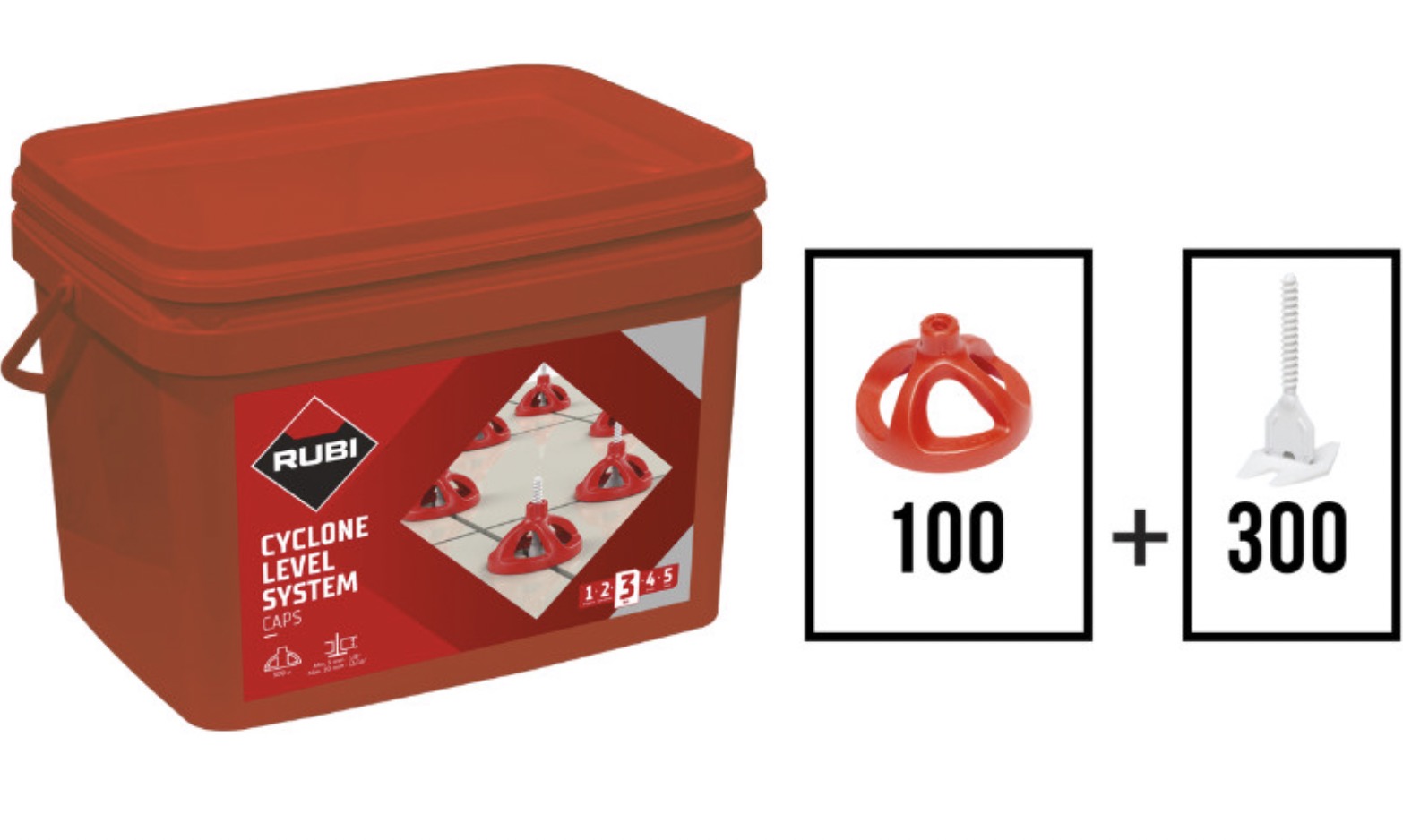 Ensemble d'accessoires Rubi KIT CYCLONE; 5 mm; 400 unités