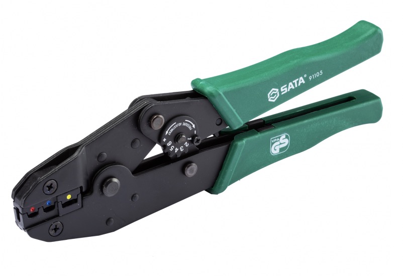 Pince à sertir pour œillets et contacts de câbles isolés Sata S91105; 228 mm