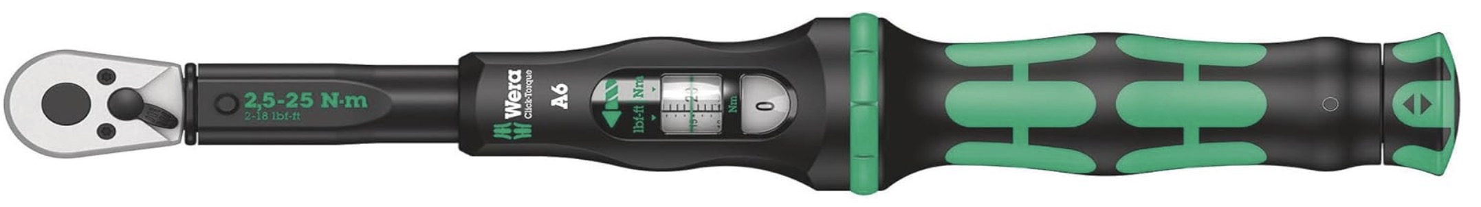 Clé dynamométrique Wera Click-Torque A 6; 1/4''; 2,5-25 Nm