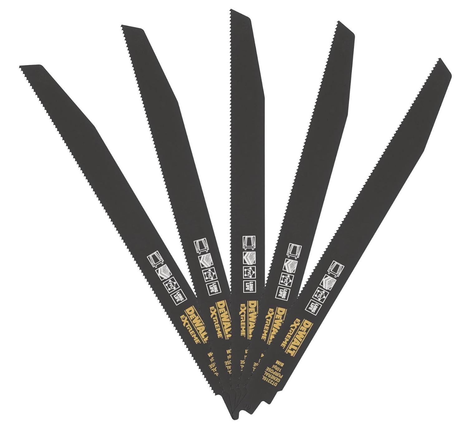Lames scie sabre DeWalt DT2316L-QZ; 305 mm; 5 unités