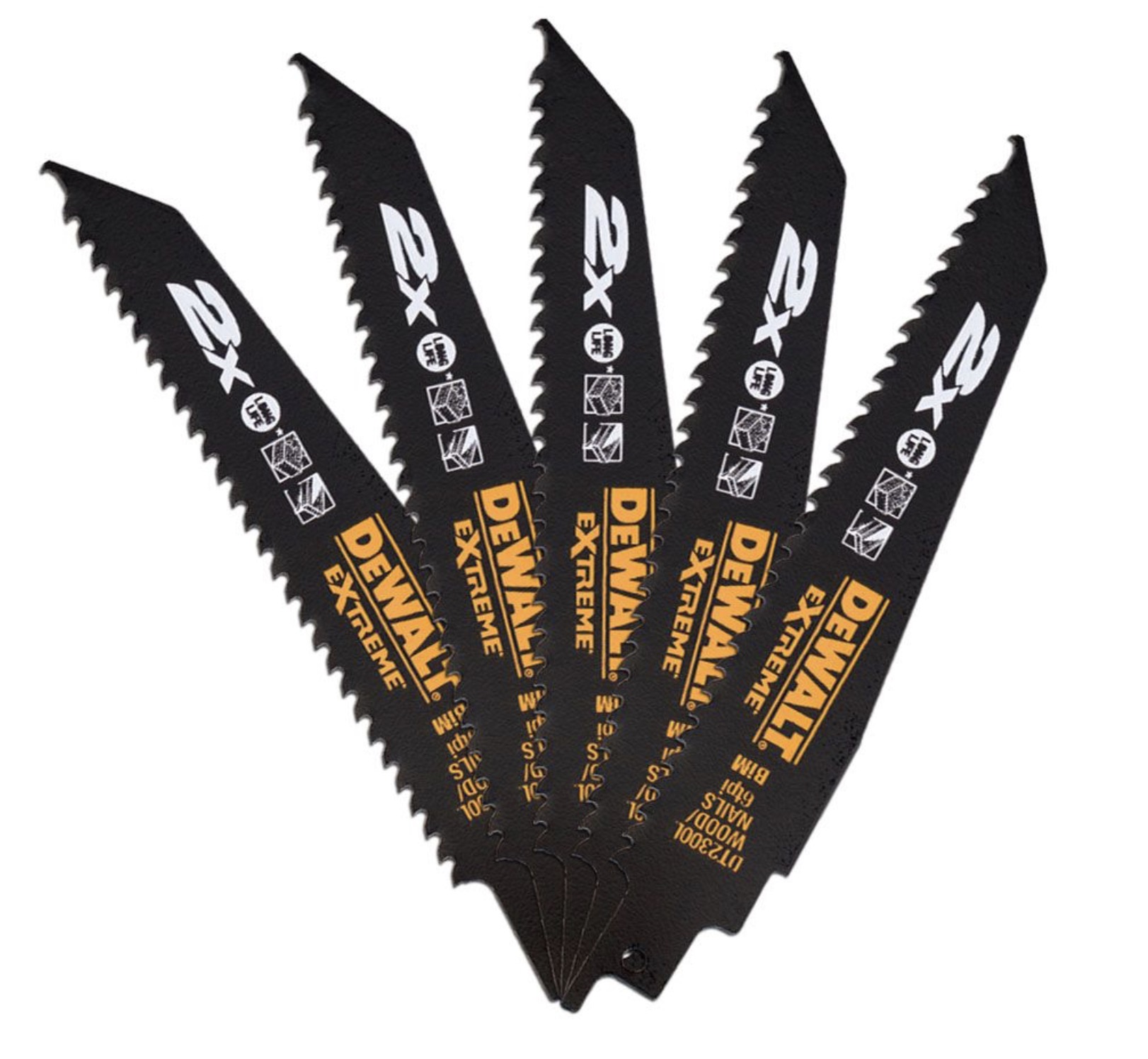 Lames scie sabre DeWalt DT2300L-QZ; 152 mm; 5 unités