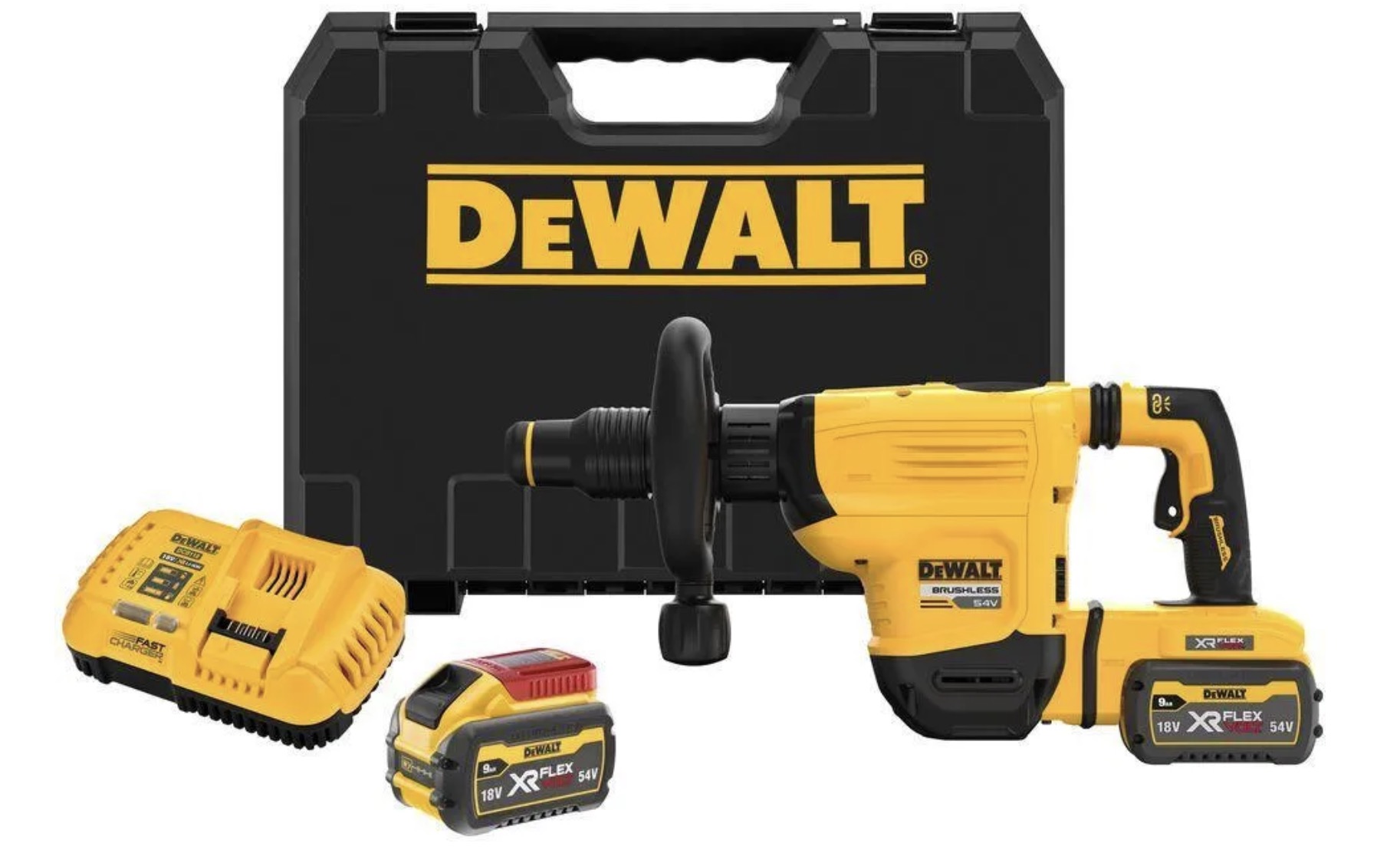Marteau perforateur DeWalt DCH832X2-QW; 10,5 J; SDS-max; 54 V; 2x9,0 Ah accu.