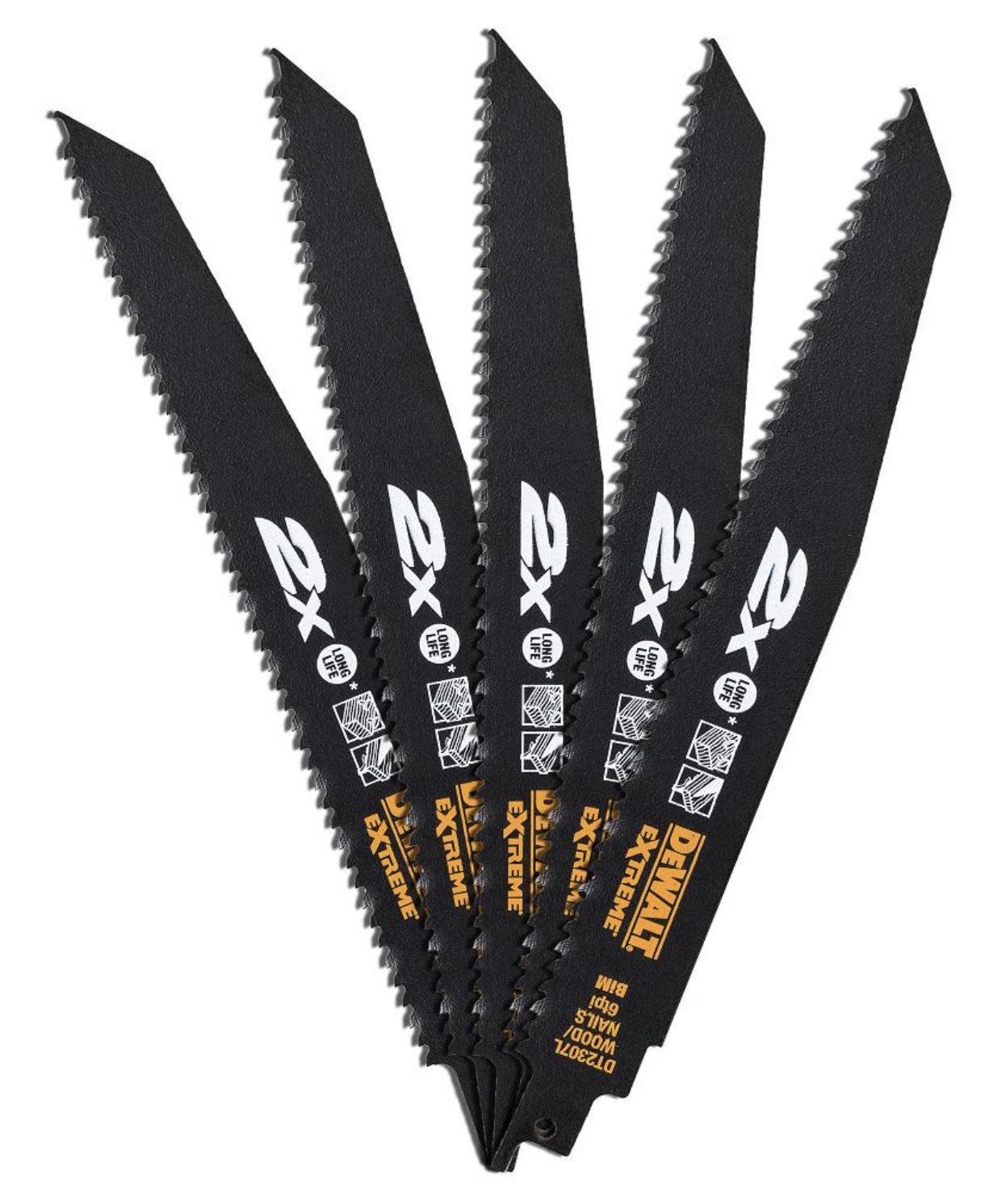 Lames scie sabre DeWalt DT2301L-QZ; 152 mm; 5 unités
