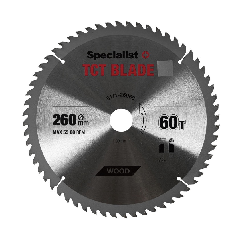 Lame de scie Specialist+ Wood; 260x30 mm; Z60
