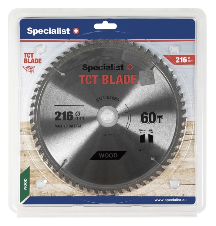 Lame de scie Specialist+ Wood; 216x30/20 mm; Z60