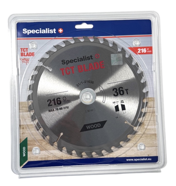 Lame de scie Specialist+ Wood; 216x30/20 mm; Z36