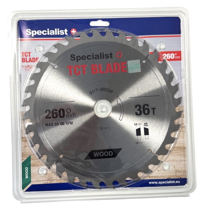 Lame de scie Specialist+ Wood; 260x30 mm; Z36