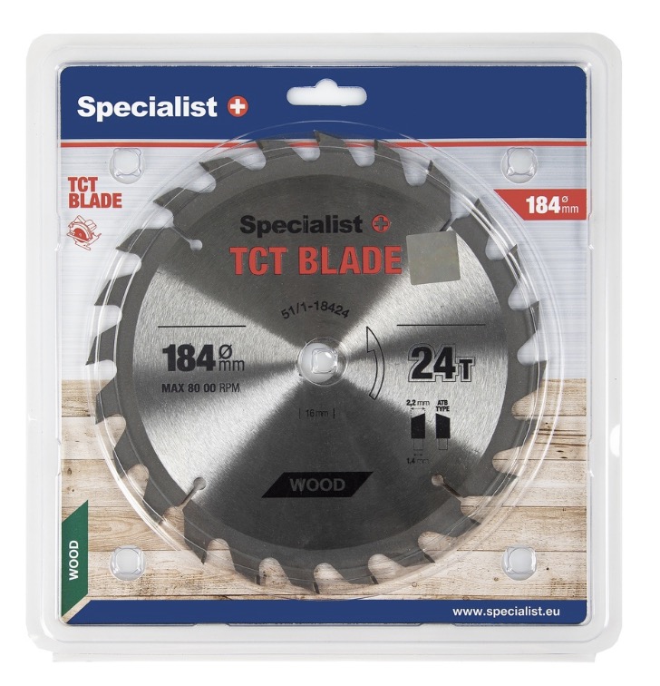 Lame de scie Specialist+ Wood; 184x16 mm; Z24