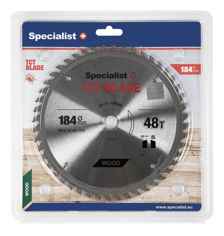 Lame de scie Specialist+ Wood; 184x16 mm; Z48