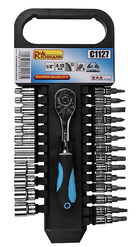 Ensemble d'outils Richmann C1127; 1/4''; 27 unités