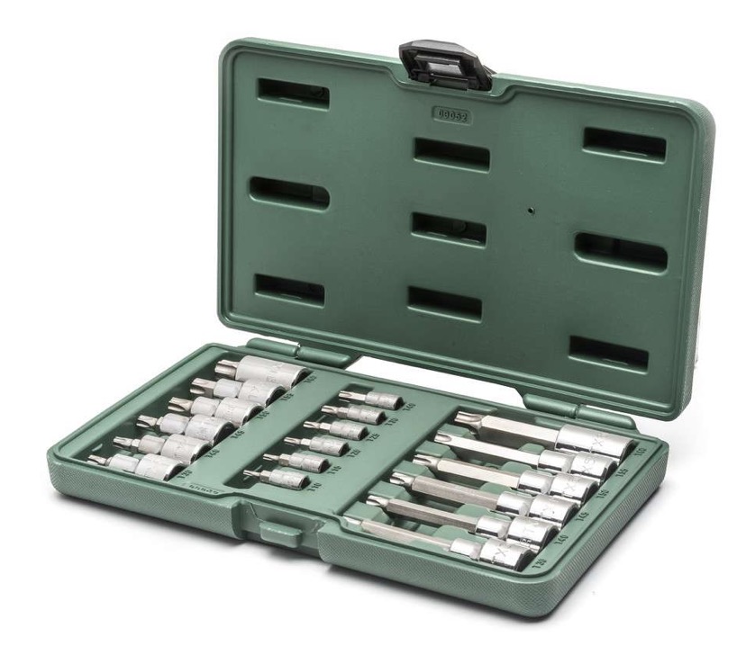 Socket et jeu de bits Sata S09052; 1/4''+1/2''; 18 unités