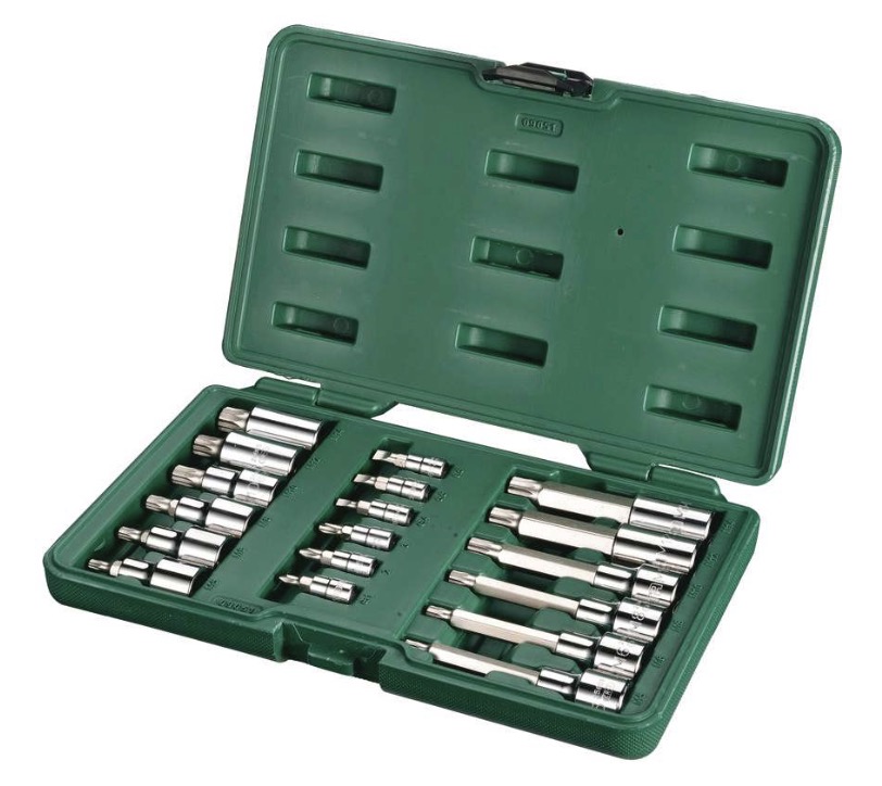 Socket et jeu de bits Sata S09051; 1/4''+1/2''; 18 unités
