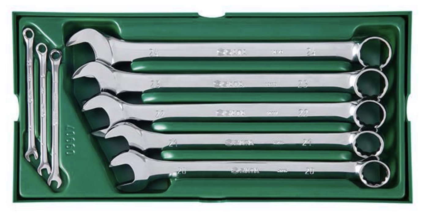 Ensemble de clés à anneau Sata S09907; 5,5-24 mm; 8 unités