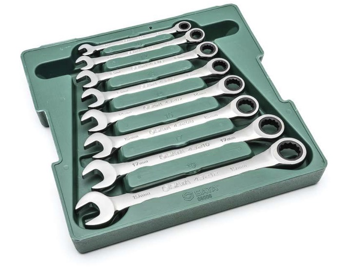 Ensemble de clés à anneau Sata S08008; 8-19 mm; 8 unités