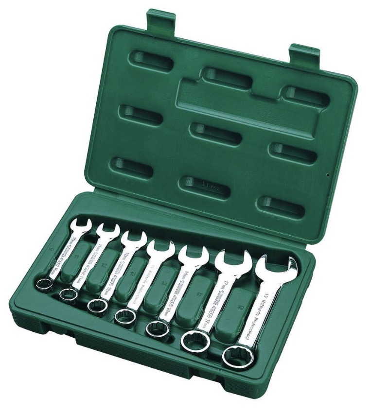 Ensemble de clés à anneau Sata S09033; 10-19 mm; 7 unités