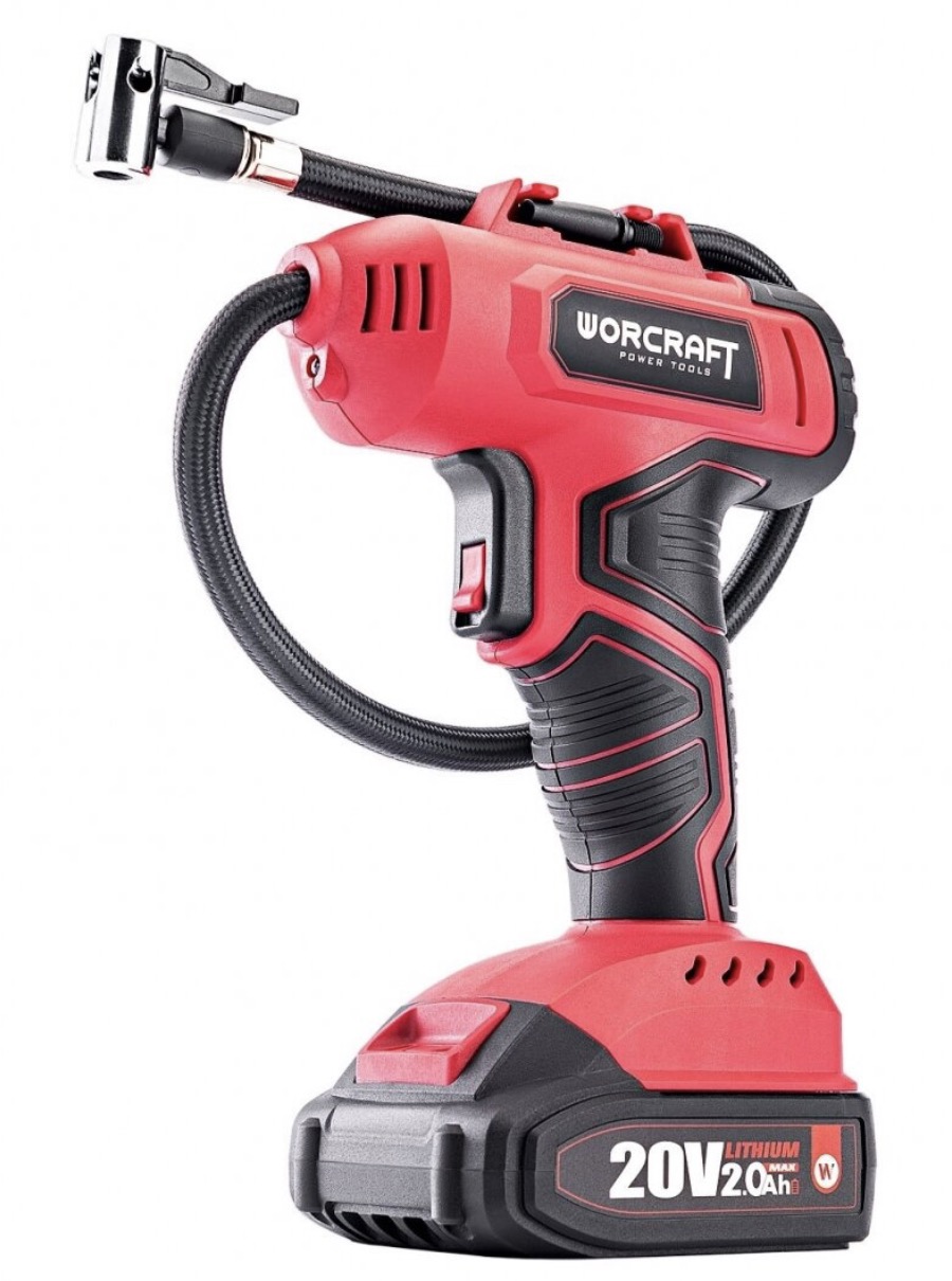 Pompe à air sans fil Worcraft CAC-S20LiG; 20 V; 1x4,0 Ah accu.