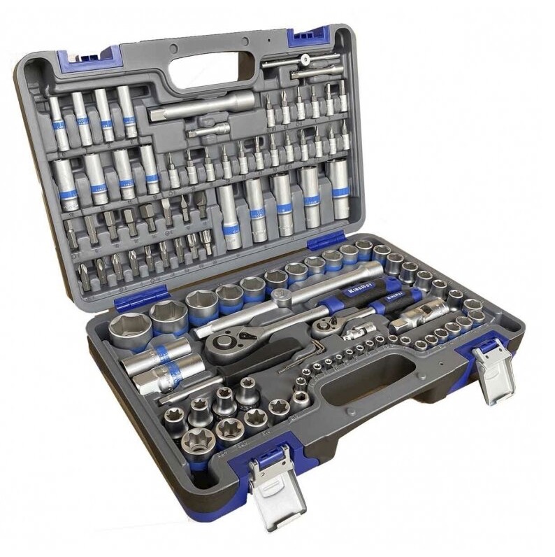 Ensemble d'outils KingRoy KR108MDADB; 1/4''+1/2''; 108 unités