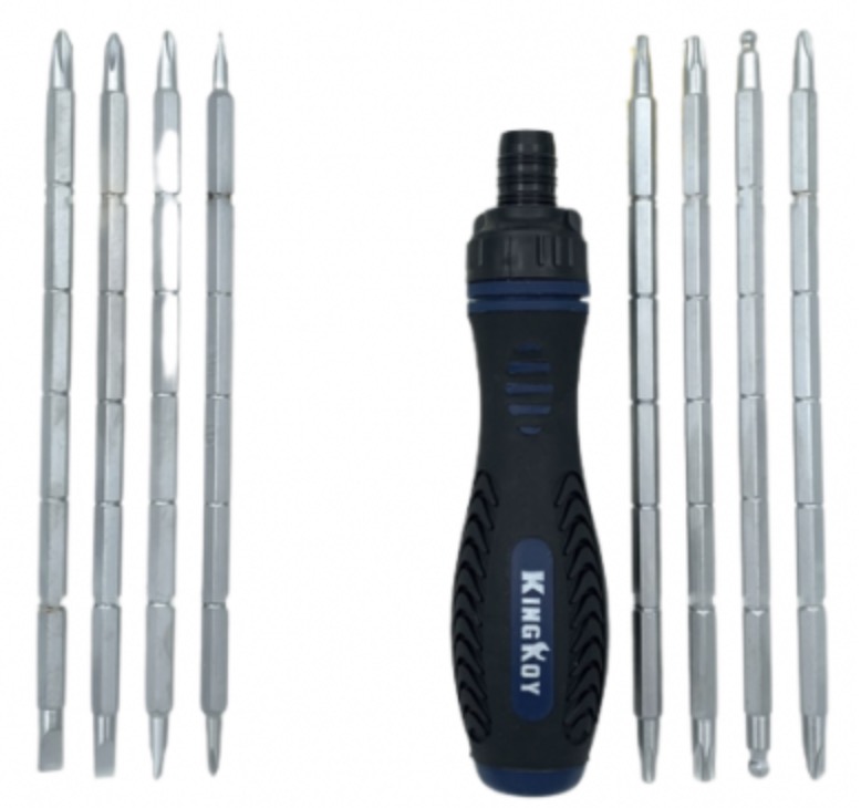 Poignée pour tournevis KingRoy KR696G + tournevis Bit